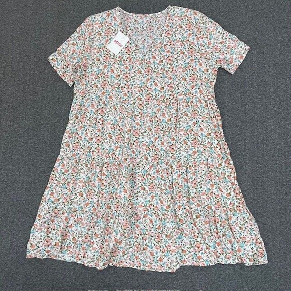 Amasoo Floral V-Neck Fit & Flare Dress Size XL? See Measurements - New